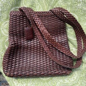 Vintage Nine West woven brown leather purse